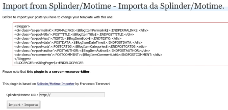 splinder to wordpress importer